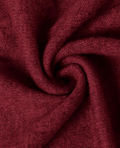 Women's Pashmina Shawl Wraps for Evening Dresses Wedding Bridal Open Front Poncho Cape Soft Large Scarf - color: Burgundy