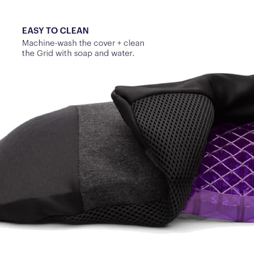 Purple Back Cushion | Pressure Reducing Grid Designed for Ultimate Comfort | Designed for Chairs, Gaming, and Travel | Made in The USA - size: Back