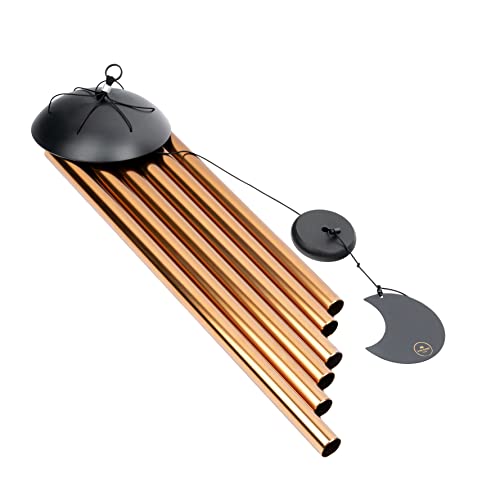 Moon Meditation Chimes for Relaxing Sound Healing, 2-YEAR WARRANTY - color: Bronze, size: Large, style: Set