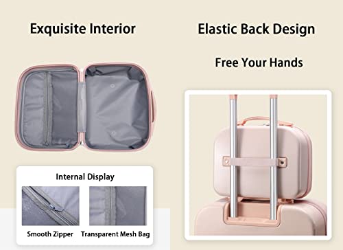Portable Makeup Case 14inch Cosmetic Case Travel Toiletry Hand Luggage Carrying Case - color: GREEN