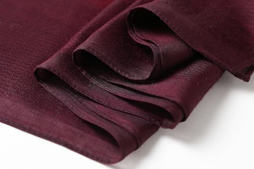 WINCESS.YU Women Gradient Scarf Long Shawls and Wraps Fashion Plain Pashmina Formal Scarf - color: Red