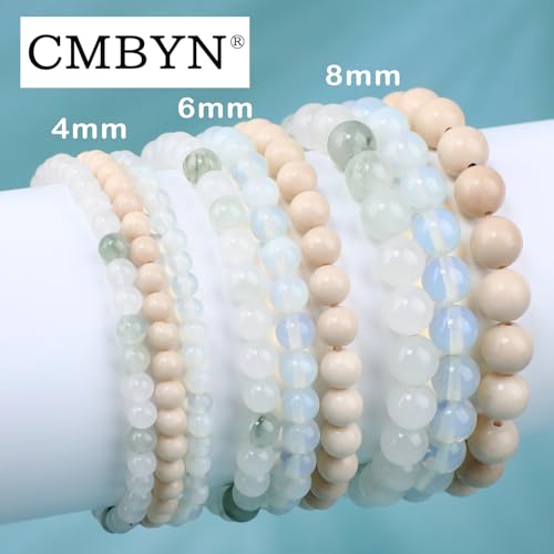 2/3-Pieces 4mm 6mm 8mm Natural Crystal Gemstone – Handmade Reiki Energy Healing Stretch Bracelets Jewelry for Yoga, Meditation, Unisex