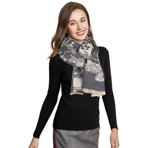 EXTREE Scarfs for Women Pashmina Silky Shawl Wrap for Evening Dressing Blanket Open Front Poncho Cape