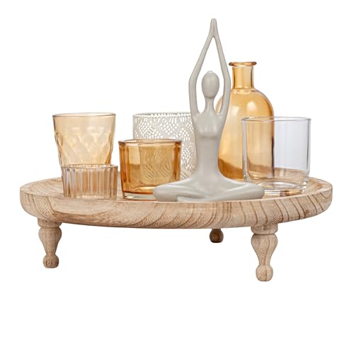 Bloomingville Yoga Figure and Glass Votive Candle Holder Set, Multicolor, Set of 7