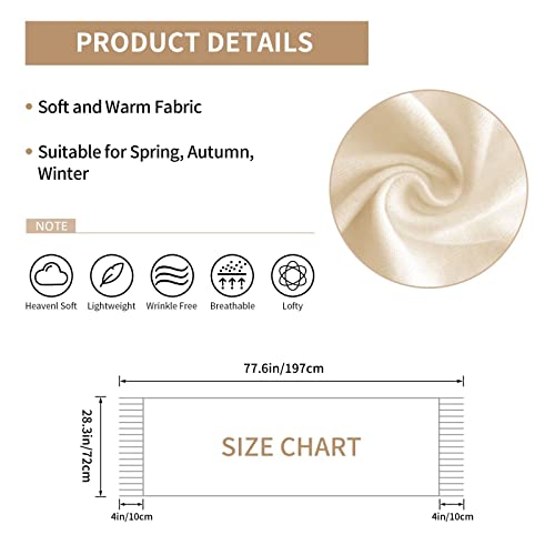 Supdreamc Cashmere Feel Scarf Soft Women Warm Cozy Scarves Multiple Colors - color: Picture (237)