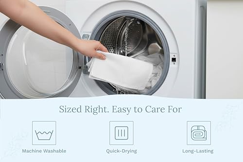 Organic Cotton White Dish Towels - 10 Pack Quick Drying White Kitchen Towels - Lint-Free Organic Cotton Dish Cloths - Extra Large Highly Absorbent Blank Tea Towels - 27"x27" - color: White
