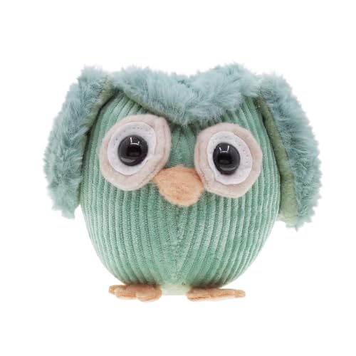 Etistta 3PCS Owl Plush for Home Decor 5 inch, See No Evil Hear No Evil Speak No Evil Owl Gifts for Women Bedroom Bird Christmas Decoration (Green)