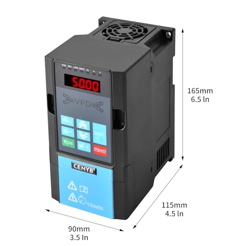 3KW 4HP 15A Variable Frequency Drive vfd 220v Input 220v 3 Phase Output, 0-3000Hz, Upgraded Up/Down Button Tuning Mode, Precise Control to 0.01Hz, Inverter for CNC Spindle Motor Speed Control