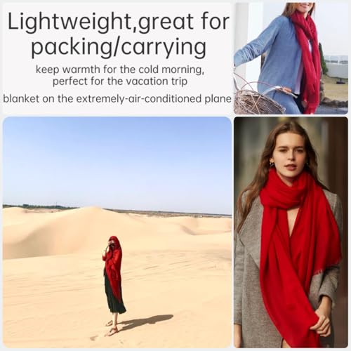 Harewom Lightweight Gauze Linen Feeling Shawl Wraps for Women Beach Summer Scarf for Evening Wedding Dresses - color: Shawl Wraps - Wine Red