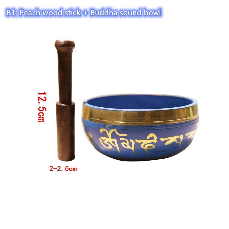 2pc 12.5cm Nepal Sound Bowl Singing Tibetan Bowl Buddhism Hand Print Yoga Meditation