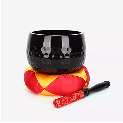 Singing Bowl Tibetan Buddhist Singing Bowl Hand Hammer Yoga Copper Gift Bowl(E) - color: E