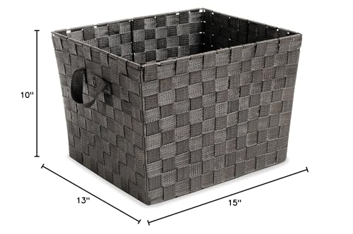 Whitmor Woven Strap Storage Tote Basket - Espresso , Large