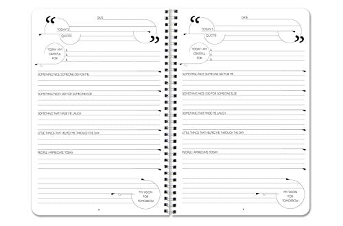 BookFactory Gratitude Journal/Daily Gratitude Notebook/Daily Log Book/Logbook, 100 Pages - 6'' x 9'' Durable Thick Translucent Cover, Wire-O Binding (DX) (Made in USA) - style: Gratitude Wire-O