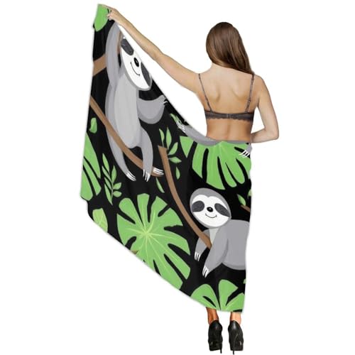 Fashion Travel Swimwear Bikini Wrap All Seasons Chiffon Scarf Beach Yarn Shawl - color: Color979