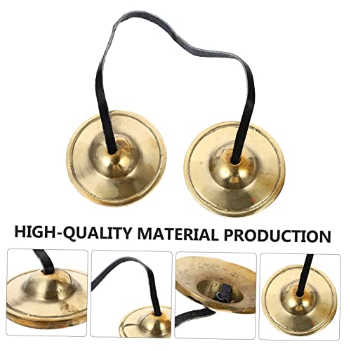 Cymbals Bell Meditation Chime for Yoga Buddhism Tibetan Bell Religious Musical Instrument Easy to Carry Harmonic Tones Positive Energy Handcrafted Long-lasting