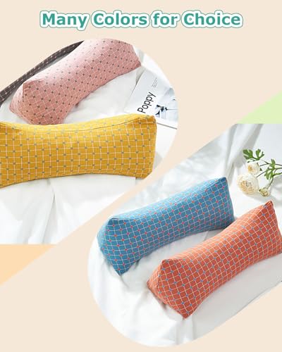 Buckwheat Hulls Neck Roll Pillow, Adjustable Firmness Cylinder Pillows, Cervical RollCurved Contour for Recliner Travel, Back Sleepers, 6x15 Inch Yellow - color: Yellow, size: 15x6 Inch