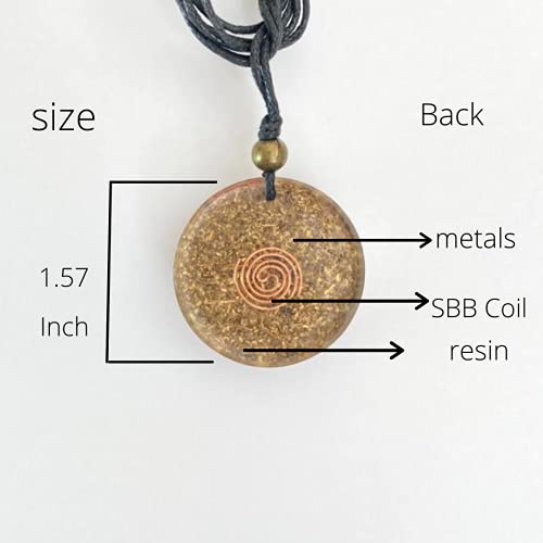 Orgone Necklace, Protection, Symbol Flower of Life, Sacred Geometry, Stone Turquoise, Gems Rose Quartz- SBB Coil, Reiki, Yoga, Healing Crystals, Orgonite Pendant Handmade, Arte Orgones