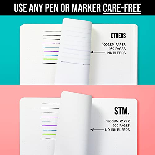 Lined Journal Notebook for writing | Ruled 200 pages, 120gsm Thick Paper with Sticky Notes,pen loop, elastic band, leather hard cover | Scribbles That Matter A5 journals for writing, 5.75x8.2 inches