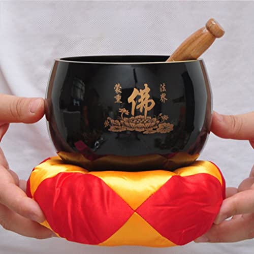 Brass Singing Bowls Meditation Sound Bowl Eight Auspicious Copper Chime Lotus Copper Chime Bowl Copper Crafts Ornaments,B - color: B