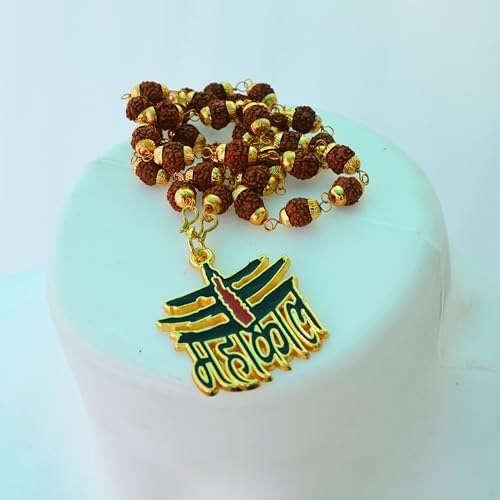Rudraksha Mala shiv ji Mahakal Locket Rudraksha Mala Mahakal Locket Rudraksha Mala Shiva Rudraksha Mala Mahakal locket with chain - style: Casual