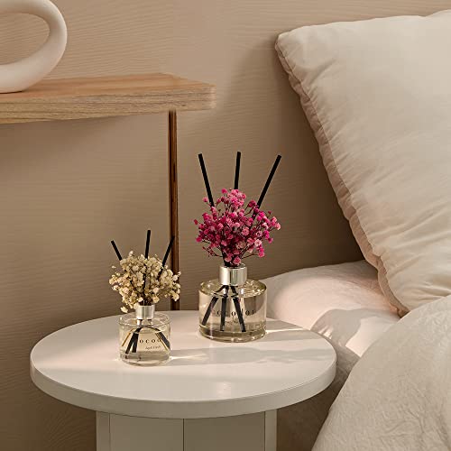 COCODOR Flower Reed Diffuser Set / 6.7oz / Garden Lavender/Scent Diffuser with Sticks Home Fragrance Oil Reed Diffuser for Bathroom Shelf Decor