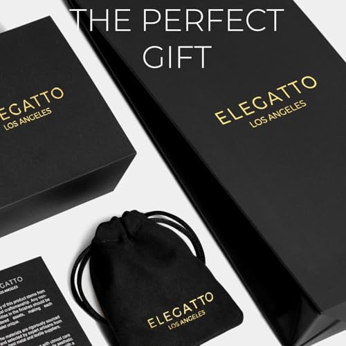 Elegatto Elagio Premium Braided Leather Bracelet for Men | Full-Grain Braided Leather with Sterling Silver Polished Stainless Steel Clasp | Men’s Designer Bracelets