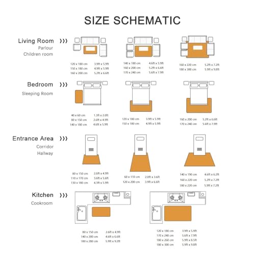 Modern Rectangle Area Rug, 5'x6' Rug Non-Slip Machine Washable Rugs Meditation Theme Yoga Mat Mountain View Prints Large Carpets - size: 5'x6' (152cm x 183cm)