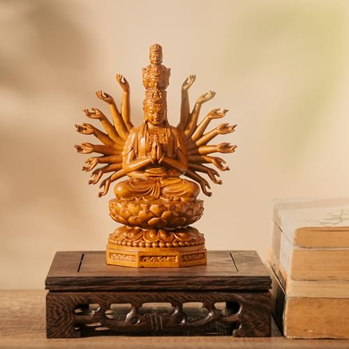Thousand Hands Guan Yin Buddha Statue – Kuan Yin Quan Yin Sculpture for Feng Shui, Meditation, and Spiritual Decor, Zen Gift for Home & Altar Decoration