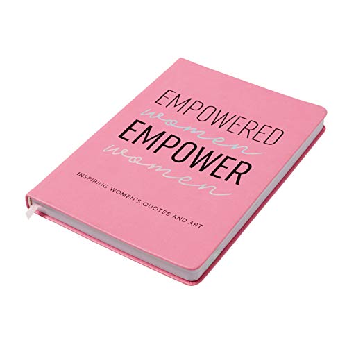 Eccolo Notebook Journal for Women, Writing Journal, Guided Journal with Empowering Quotes and Art by Women, Flexi Cover, Lay Flat Design, Lined Journal, 256 Pages (Pink, 6x8 inches)