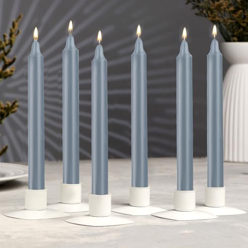 24 Pack Silver Spell Chime Candles – Premium Mini Unscented Taper Candles for Rituals, Prayer, Meditation, Altar, Spells – 4" Tall – Ideal for Witches & Spiritual Practices - color: Silver