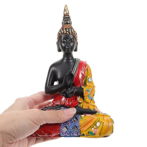 Ipetboom Delicate Buddha Statue Resin Sculpture for Home and Garden Decor Compact Zen Meditation Ornament with Vivid Details Peaceful Inspirational Gift for Family and Friends