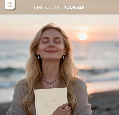 BIROYAL 5 Minute Journal, Gratitude Journal, A5 - Undated 20-Week Layout, Weekly Review, 192 Pages 150gsm Paper, Ribbon Bookmark for Mindfulness & Gratitude Practice