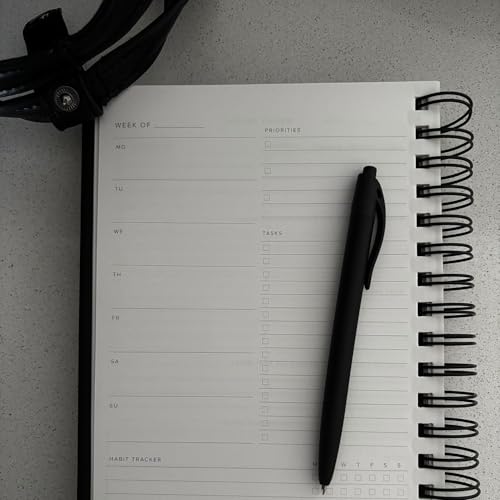 INSIDE THEN OUT Daily Focus Planner - 6 Month Undated Planner for Productivity, Goal Setting, Intention - Monthly, Weekly, Daily Task Pages - Simple & Minimalistic - Motivation Gift for Men and Women