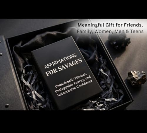 Isaac Liev Daily Affirmation Cards for Women & Men – 52 Motivational Affirmations Deck for Mindset & Inspiration | Cool Gifts for Him & Her, Best Friend, Coworkers, Office & Birthday - style: Savage Affirmation