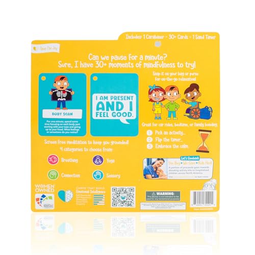 Open The Joy Mindful Minute Cards for Kids - Mindfulness Activities, Stress Relief, Emotional Regulation Tools, and Calming Strategies - Ages 5 and Up