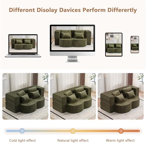 2-in-1 Folding Sofa Bed with Pillow, No Assembly Futon Twin Size Sofa Bed, Breathable Velvet Convertible Couch Bed for Living Room and Guest Room, 78.7 Inch, Green - color: Green-78.7", size: 2 seat