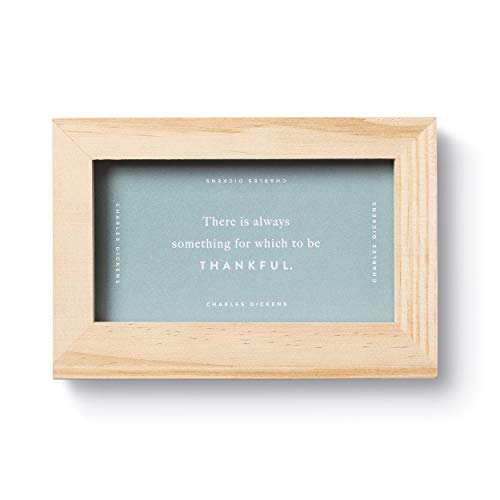 Compendium Daily Inspiration Card Set — Welcome Gratitude — 52 Inspiring Quote Cards, One for Each Week of the Year, Includes Wood Frame - color: Inspiration, size: 4.7"L x 5.9"W