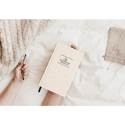 The Gratitude Journal - for More Mindfulness, Happiness, Positive Vibes, Affirmations, Productivity, and Self Reflection -Undated Daily Journal - color: Beige