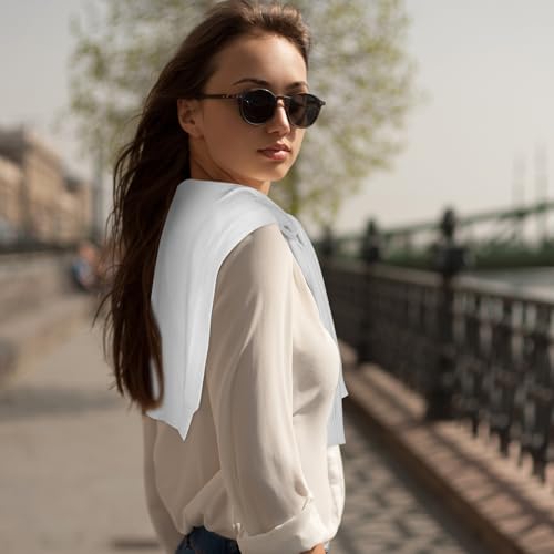 Geyoga Sweater Shawl Wraps for Women Sweater Knitted Knotted Shawls Travel Scarf Cape Shoulder Tops Blouses Fashion Wrap