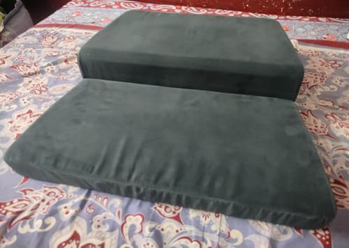 Meditation Cushion - Foldable Portable Large Size Meditation Yoga Block, Light Weight, Easy to Carry with Premium Removable & Washable Velvet Cover (Dark Grey)