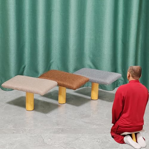 Meditation Bench,One-Legged Stool Sitting Posture Correction Kneeling Solid Wood, Edges for The Perfect Posture, Prayer Bench, Meditation Chair, Yoga Stool (bb)