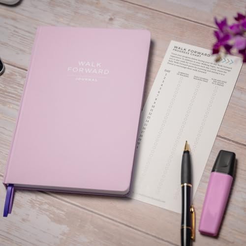 The Walk Forward Journal – (Pink) A 60-Day Daily Journal for Spiritual, Emotional, and Personal Growth – Reflection, Mindfulness & Inspiration – Daily Affirmations and Goal-Setting – Undated Life Planner for Women & Men (Pink) - color: Pink