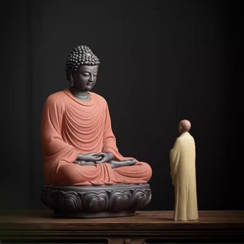 Sculpture Meditating Statue Entrance Zen Statue Ornaments Office Ceramic Crafts Ornaments Figurine Sitting