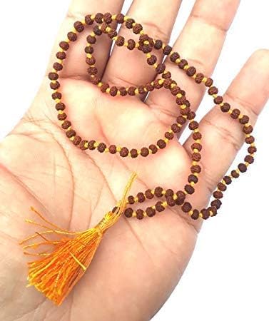Rudraksh Mala, Natural Himalayan Genuine Original Rudraksha Rosary - style: Rudraksh Jaap mala 2-3MM