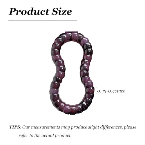 Natural Bodhi Seed Bracelets Anxiety Fidget Bracelets Anxiety Relief Items Protection Healing Stretch Bodhi Fidget Bracelet for Women Men - color: A1:Deep purple