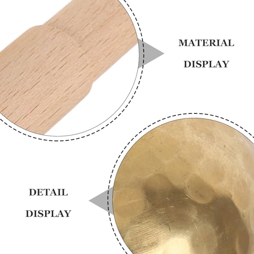PRETYZOOM Authentic Nepal Hand-hammered Singing Bowl 8cm with Wooden Striker – Meditation Sound Bowl for Beginners Yoga Mindfulness and Relaxation Healing