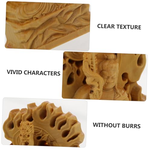 Ciieeo Acalanatha Statue Hand Carved Wood Sculpture for Home and Garden Decoration for Living Room Meditation Space and Studio Promotes