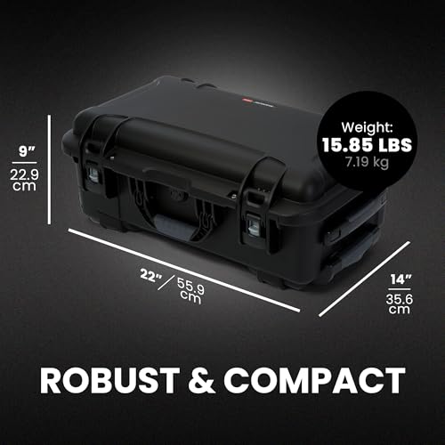 NANUK 935 Pro Photo with N-Cubik – Waterproof Travel Camera Hard Case with 13L N-Cubik Insert and Wheels, 22” x 14” x 9”, Dustproof and Impact-Resistant, Airline Carry-On Approved – Black - size: 935 with 1 Mobile Organizer