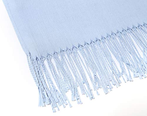 Cindy & Wendy Pashmina Shawls and Wraps Scarf for Women Soft Large Winter Shawl for Evening Dress Wedding Party - color: Light Blue