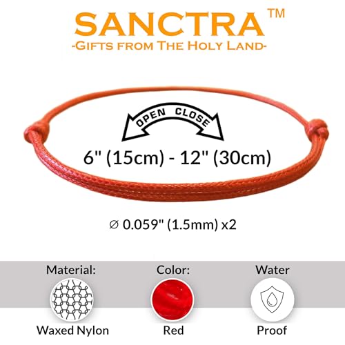 Red String Bracelet, Protection, Luck and Love, Handmade in the Holy Land, Hindu, Buddhist and East Asian Faith Symbol, Evil Eye Strand for Men and Women, Spiritual and Adjustable Bracelet, with CoA - style: Red String Bracelet - Double String